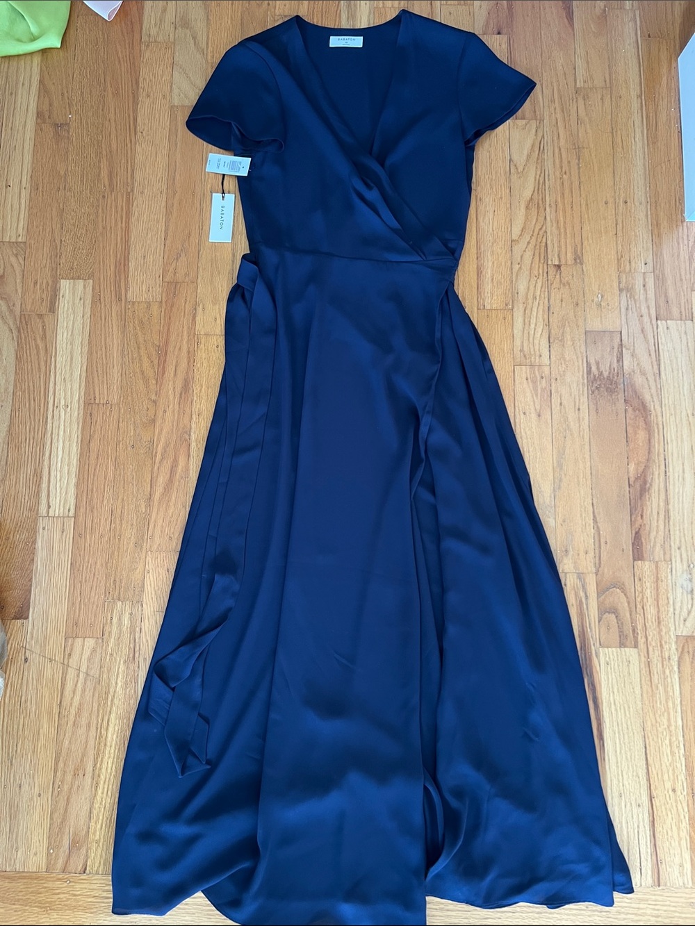 BNWT! Aritzia Babaton Wrap maxi dress dark blue navy XS